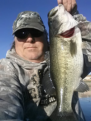 Dave holding another nice bass 